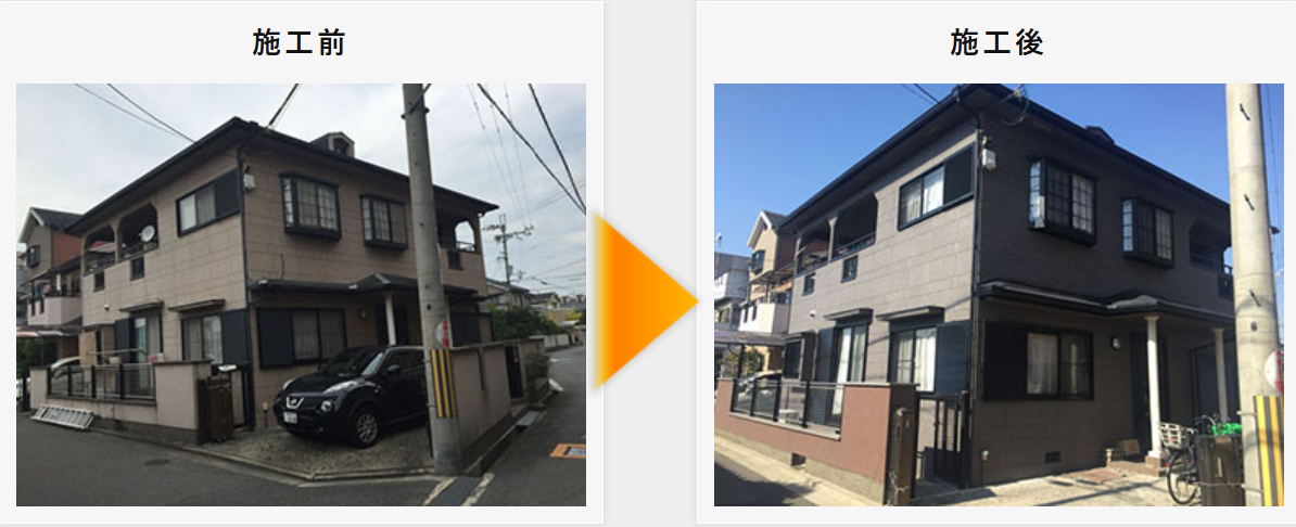 金丸塗装の施工事例は？