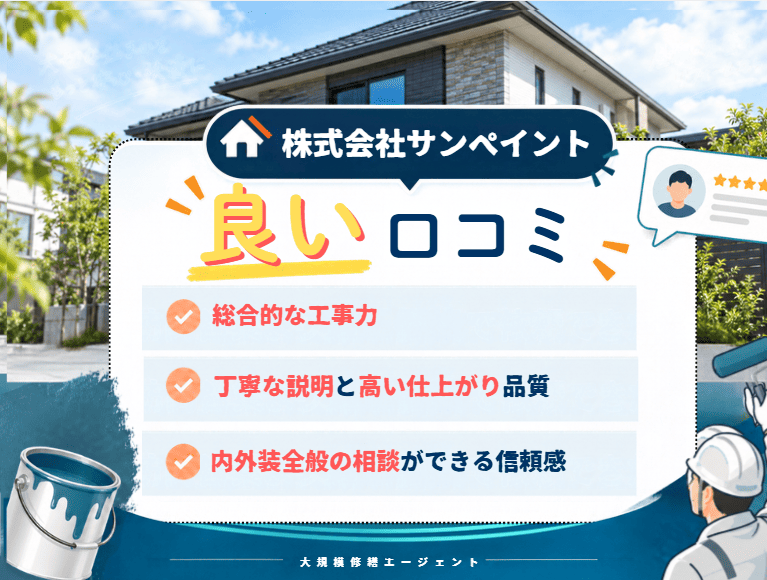 株式会社サンペイントの良い口コミ・評判は？